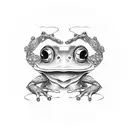 frog samurai tattoo design idea