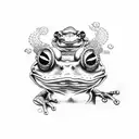 frog samurai tattoo design idea