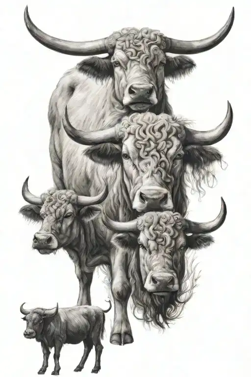 broadsword lamb and oxen tattoo design idea