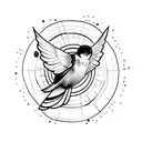 barn swallow watercolor tattoo design idea