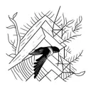 barn swallow watercolor tattoo design idea