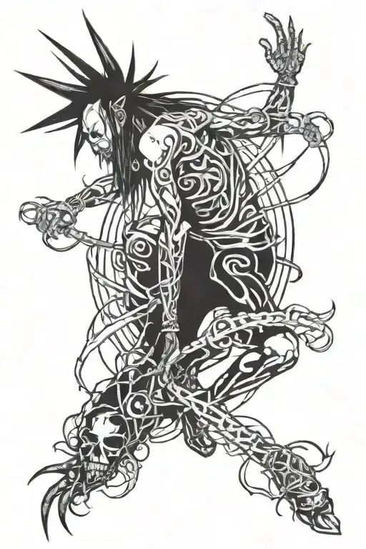 Korn and  Static X tattoo design idea