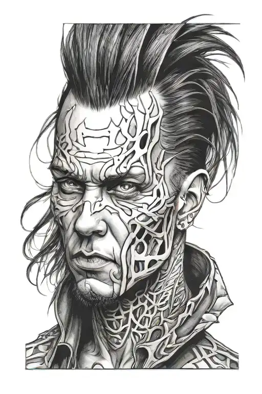 Static X tattoo design idea