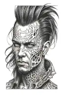 Static X tattoo design idea