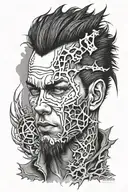Static X tattoo design idea