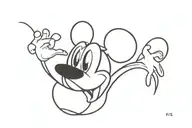 Mickey mouse   tattoo design idea