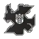 left half autobot right half decepticon logo tattoo design idea
