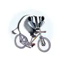 badger on a bike tattoo design idea