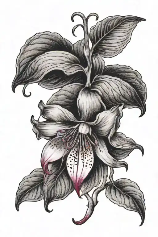 Fuchsia tattoo design idea
