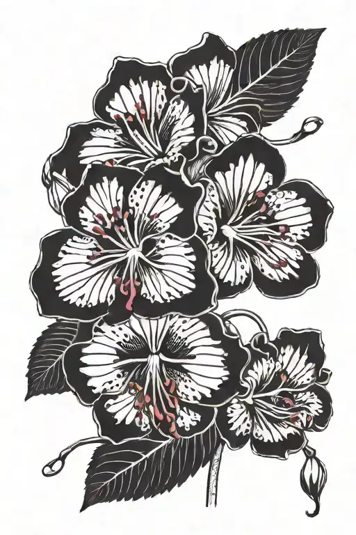 Pelargonia, Fuchsia tattoo design idea