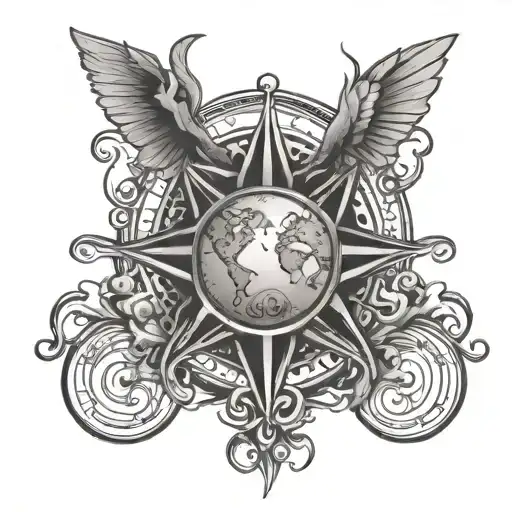 The Sky above the earth Below Sleep token band logo tattoo design idea
