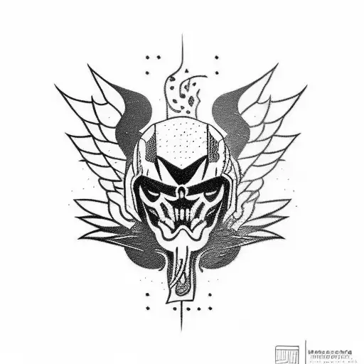 Bratva style tattoo of an aggressive motorcycle rider tattoo design idea