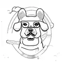 2 dog names - dino and bruno tattoo design idea