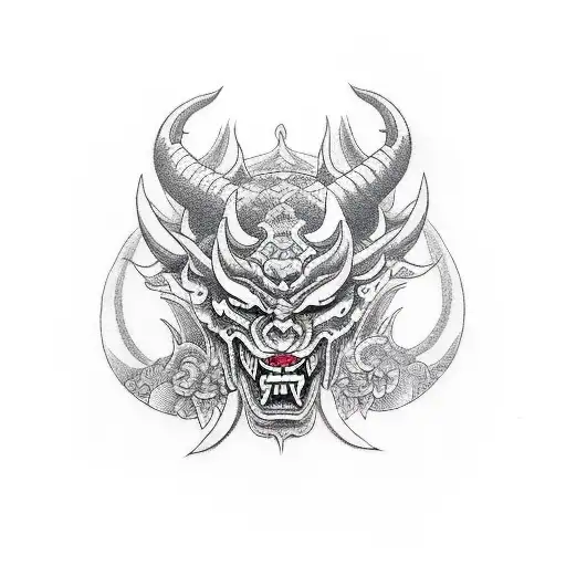 Devil tattoo design idea