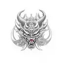 Devil tattoo design idea