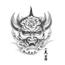 Devil tattoo design idea