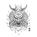 Devil tattoo design idea