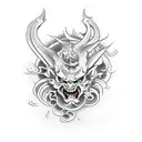 Devil tattoo design idea