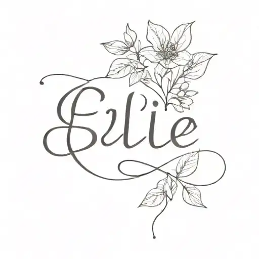 ellie name tattoo design idea