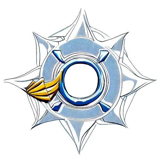 Aquaman logo shape of G tattoo design idea