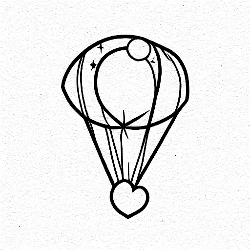 cartoon balloons tattoo design idea