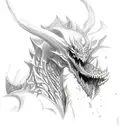 bahamut vs levathian from final fantasy series tattoo design idea