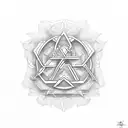 lambda symbol from Half-life, with a everything replaced by floral patterns tattoo design idea