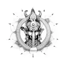 ancient indian indra god with modern twist  tattoo design idea