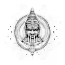 ancient indian indra god with modern twist  tattoo design idea