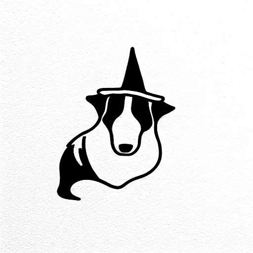 beagle oni masc tattoo design idea