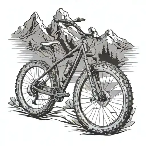 Mountain bike tattoo design idea