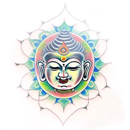 buddhist deity Yama tattoo design idea