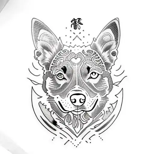 australian cattle dog tattoo design idea