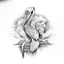 pelican tattoo design idea