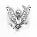pelican tattoo design idea