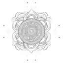 karma symbol tattoo design idea