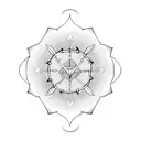 karma symbol tattoo design idea