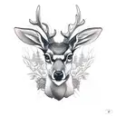 Deer tattoo design idea