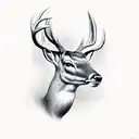 Deer tattoo design idea