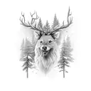 Hirsch . tattoo design idea