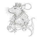 rat king tattoo design idea