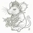 rat king tattoo design idea