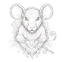 rat king tattoo design idea