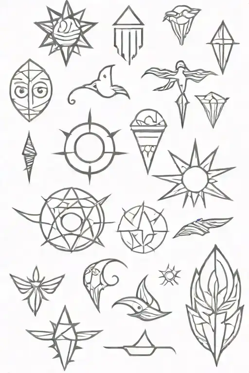 small tattoo flash sheet tattoo design idea