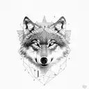wolf, forest, mountain  tattoo design idea