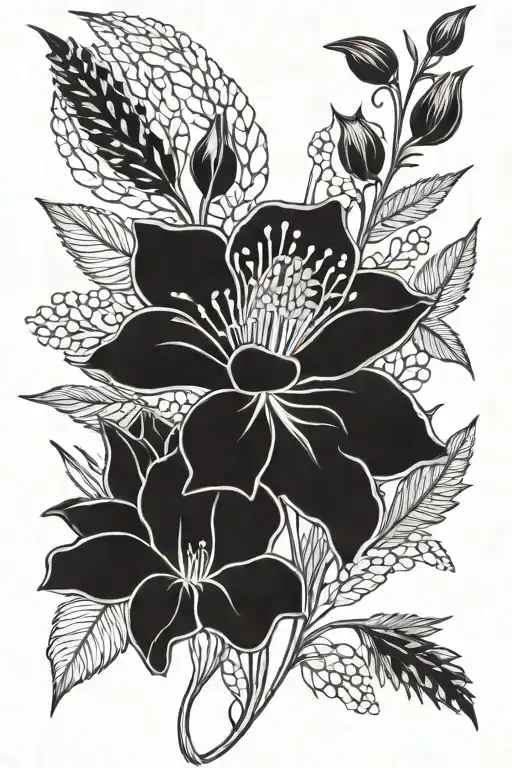 wildflower and barley Hozier   tattoo design idea