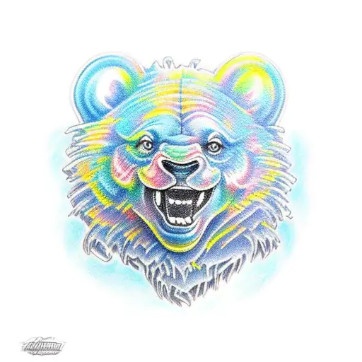 Blue Gummy Bear tattoo design idea