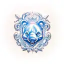 Blue Gummy Bear tattoo design idea