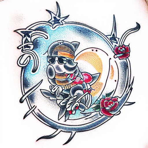 Moon tattoo design idea