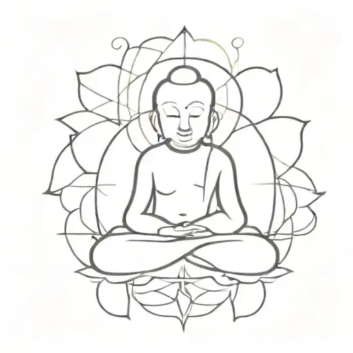 a fine line tattoo ineherent with the budddhism easy to draw   tattoo design idea
